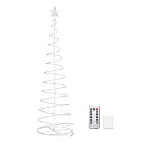 Plug in 6ft LED Light Show Tree Cool White